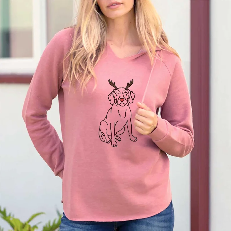 Red Nose Puggle - Babs - Cali Wave Hooded Sweatshirt Hoodie with Magnetic Closure Innovative Modern Red Nose Puggle - Babs - Cali Wave Hooded Sweatshirt Hoodie with Magnetic Closure Innovative Modern