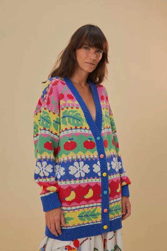 Sweet Orchad Knit Cardigan Crew Neck V-Neck Turtle Neck