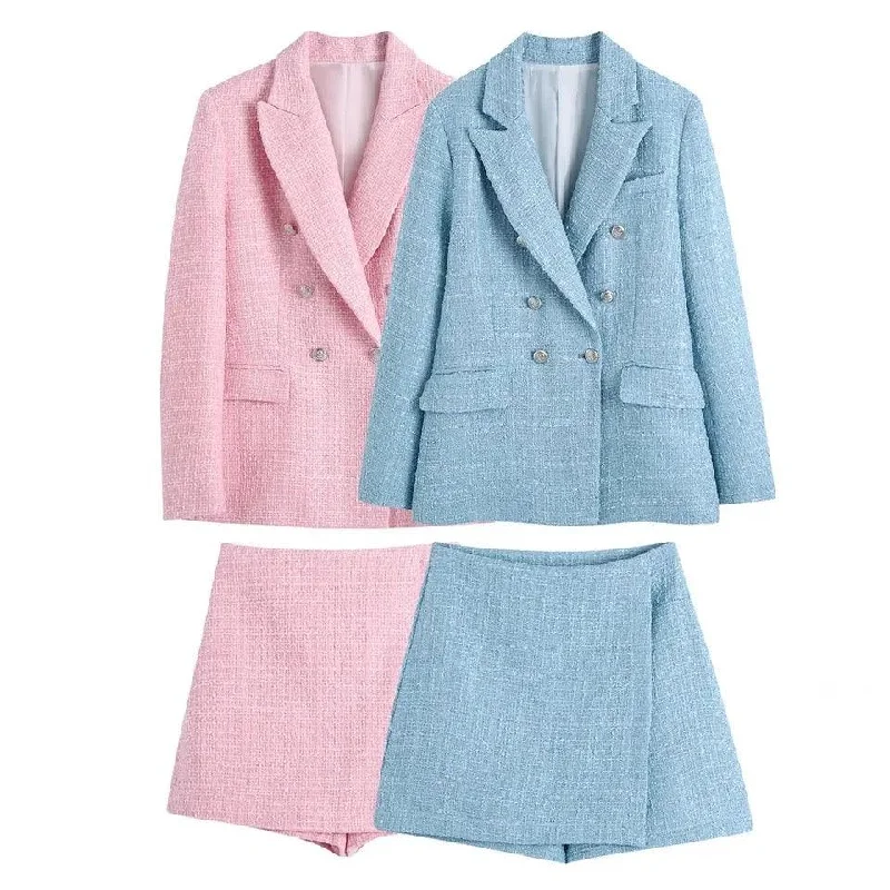 Kalt Blazer And Tweed Skirt Set Women's Handmade Blazer