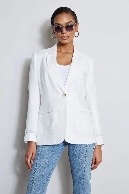Embroidered Linen Blazer Milan Custom Blazer