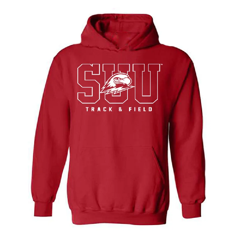 Southern Utah - NCAA Women's Track & Field : Quincy Esplin - Hooded Sweatshirt Hoodie with Oversized Fit Loose Comfortable Southern Utah - NCAA Women's Track & Field : Quincy Esplin - Hooded Sweatshirt Hoodie with Oversized Fit Loose Comfortable