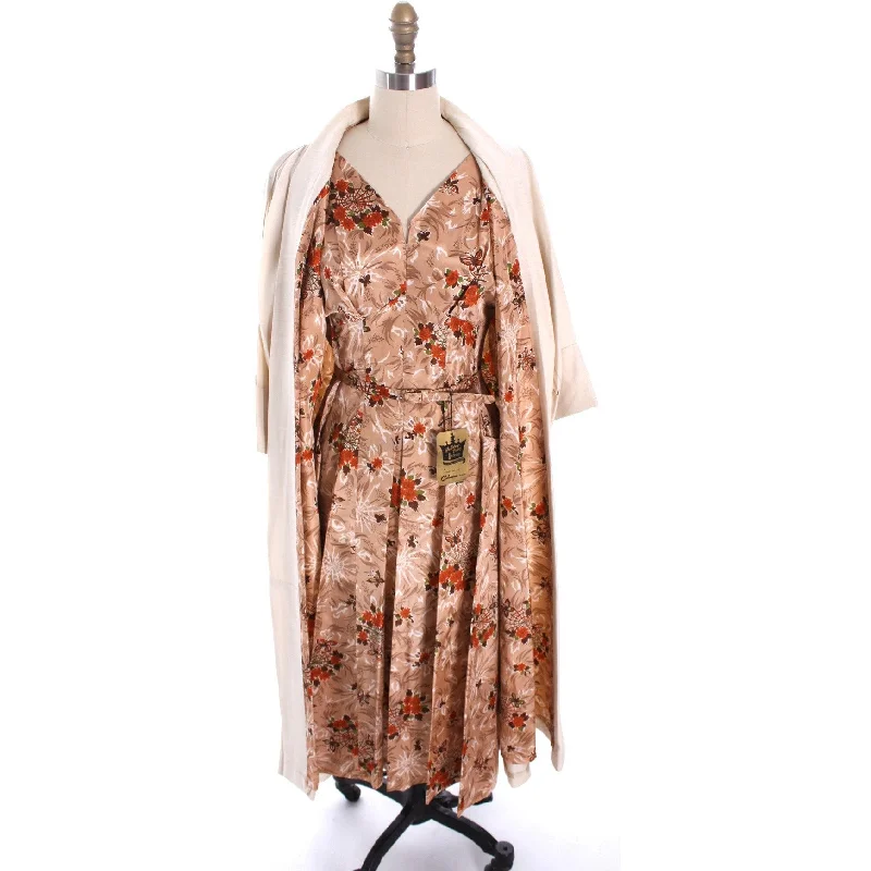 VTG 1950s Spiderweb Print Dress & Matching Lined Linen Coat Rockabilly Holiday Regency NWT Sz S 36-18-Free Tweed Herringbone Houndstooth VTG 1950s Spiderweb Print Dress & Matching Lined Linen Coat Rockabilly Holiday Regency NWT Sz S 36-18-Free Tweed Herringbone Houndstooth