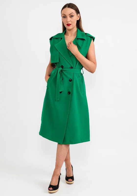 Seventy1 One Size Sleeveless Blazer Dress, Emerald New Women's Blazer