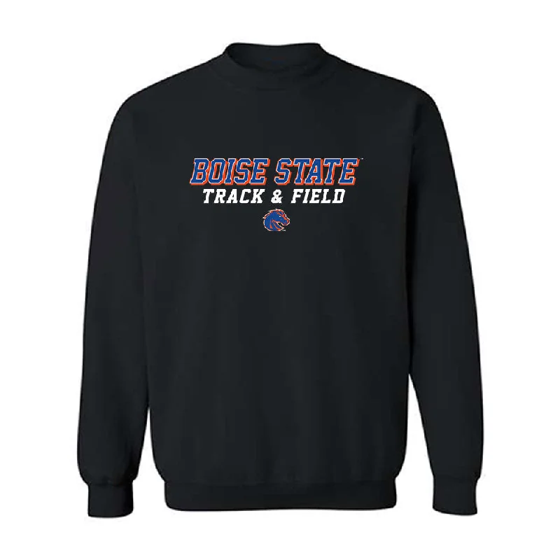 Boise State - NCAA Women's Track & Field : Nanette Novak - Classic Shersey Crewneck Sweatshirt Hoodie with Applique Textured Unique Boise State - NCAA Women's Track & Field : Nanette Novak - Classic Shersey Crewneck Sweatshirt Hoodie with Applique Textured Unique