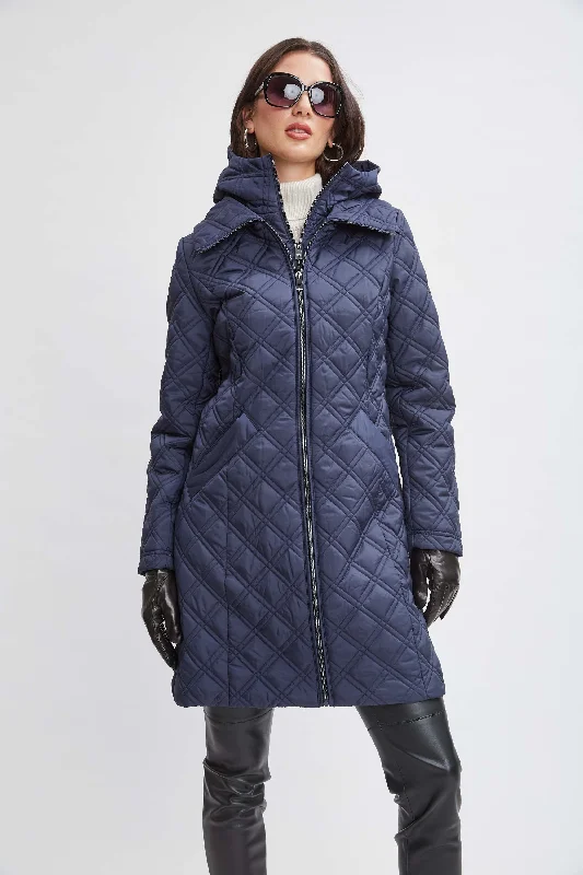 Tahari Quilted Puffer Coat A-Line Ball Gown Mermaid