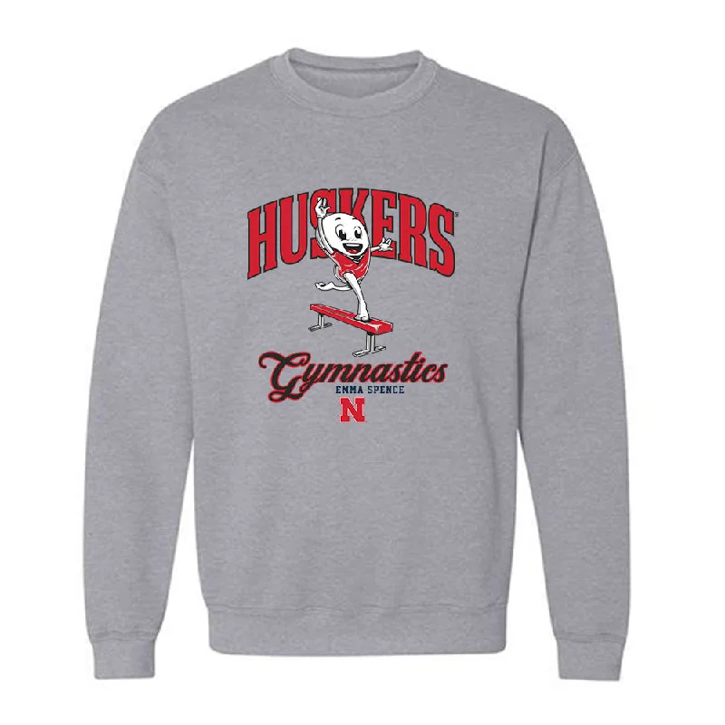 Nebraska - NCAA Women's Gymnastics : Emma Spence - Fashion Shersey Crewneck Sweatshirt Hoodie with Lining Warm Insulated Nebraska - NCAA Women's Gymnastics : Emma Spence - Fashion Shersey Crewneck Sweatshirt Hoodie with Lining Warm Insulated