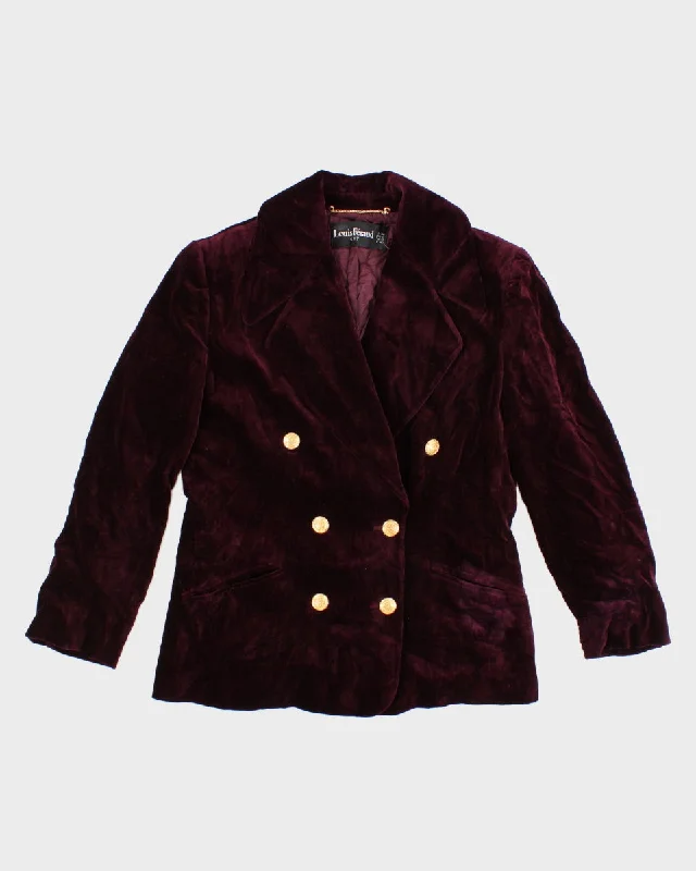 Vintage 90s Louis Feraud Velvet Blazer - M Women's Vintage Suit