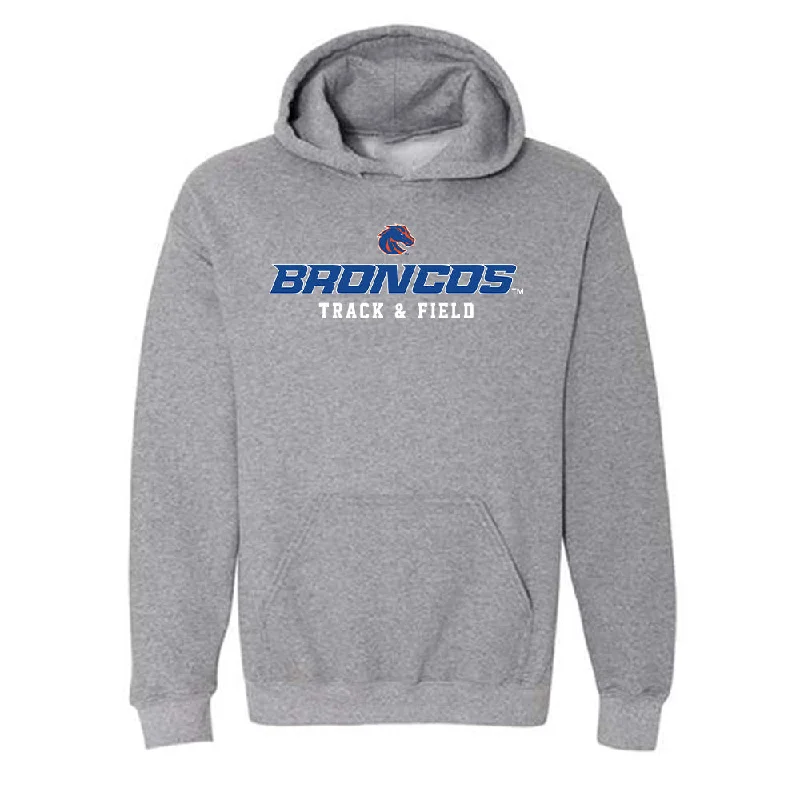 Boise State - NCAA Women's Track & Field : Ciara Brown - Classic Fashion Shersey Hooded Sweatshirt Hoodie with Elastic Cuffs Stretchable Comfortable