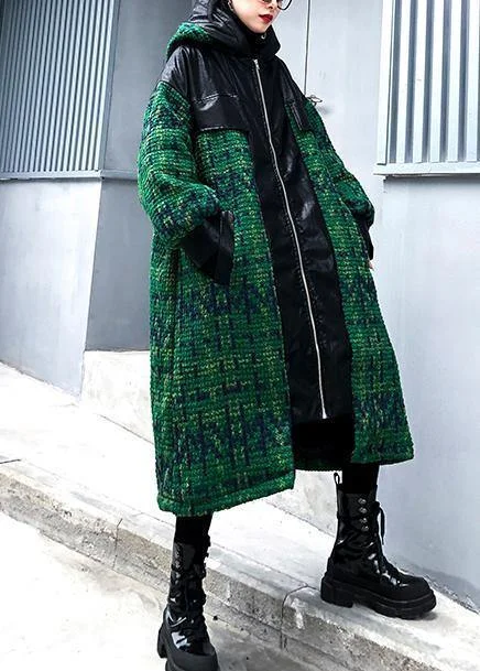 Aesthetic knitted coat trendy plus size green hooded zippered coats Anorak Windbreaker Fleece Aesthetic knitted coat trendy plus size green hooded zippered coats Anorak Windbreaker Fleece