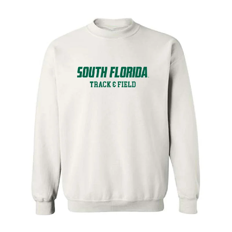 USF - NCAA Women's Track & Field : Sydni Studesville - Classic Fashion Shersey Crewneck Sweatshirt Hoodie with Raw Hem Edgy Unfinished
