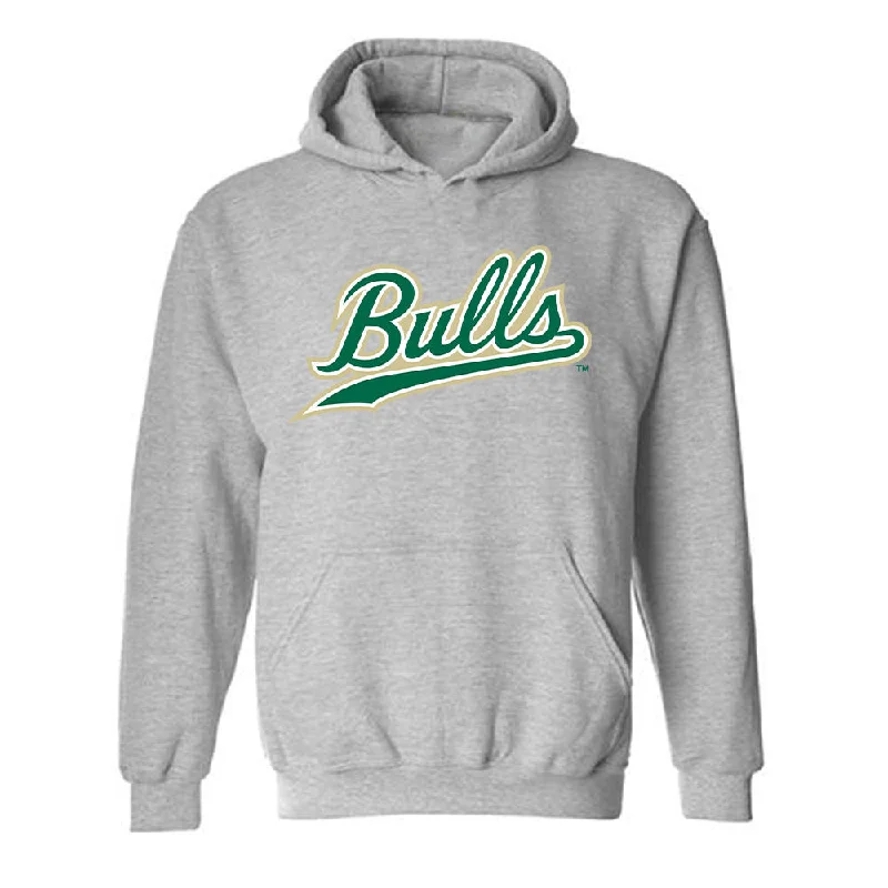 USF - NCAA Women's Track & Field : Sydni Studesville - Classic Fashion Shersey Hooded Sweatshirt Hoodie with Frayed Bohemian Relaxed