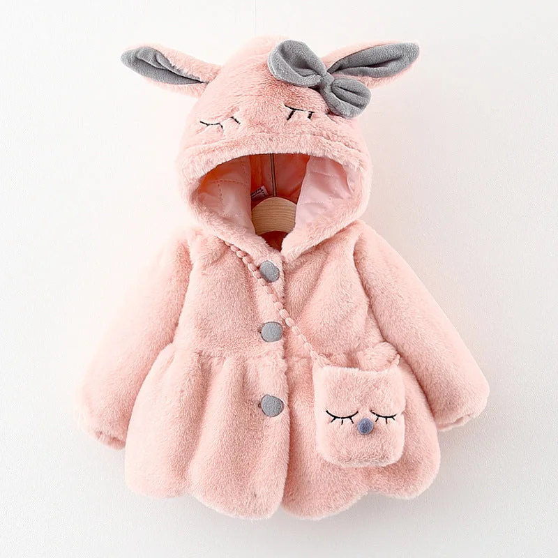 Rabbit Squinted Embroidered Coat Kimono Robe Cloak