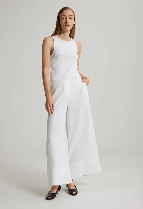Poem Tank in White off shoulder tank