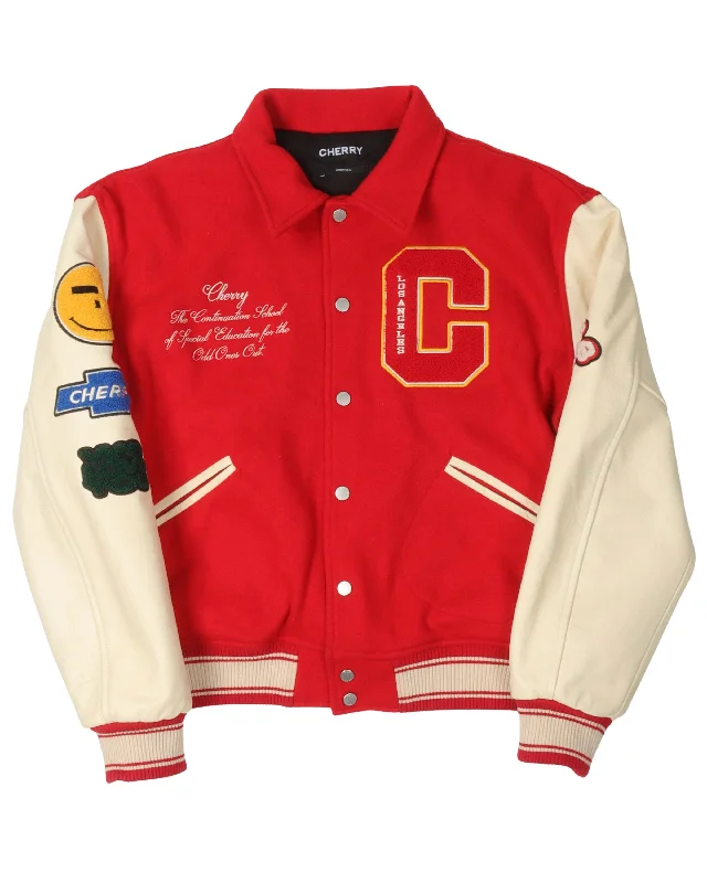 Varsity Jacket Faux Fur Jacket Real Fur Jacket Shearling Jacket