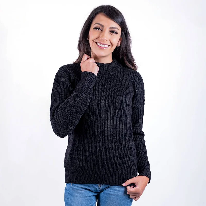 Alpaca High Neck Sweater Long Sweater Short Sweater Cropped Sweater