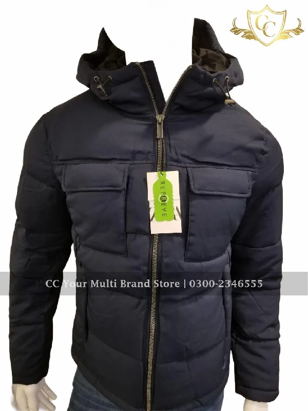 ZR Man Navy Blue Wool Effect Puffer Jacket with Hood (403) Denim Fabric Leather Fabric Suede Fabric ZR Man Navy Blue Wool Effect Puffer Jacket with Hood (403) Denim Fabric Leather Fabric Suede Fabric
