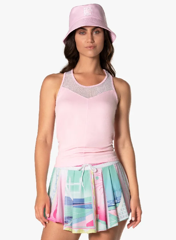 Ladies Lucky In Love All Yours Tie Tank pastel tank top
