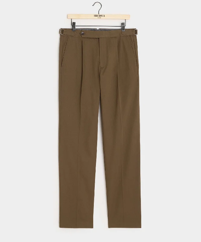 Italian Lightweight Cotton Side Tab Trouser Trousers Capri Summer
