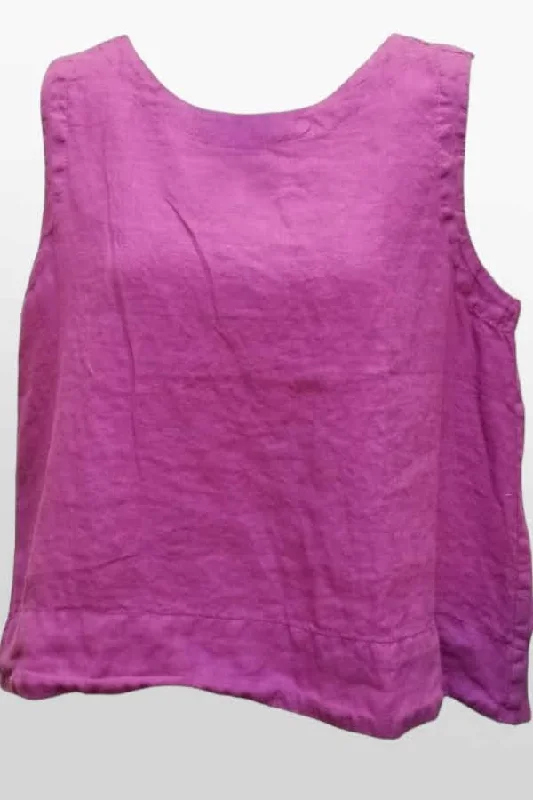 Linen Sleeveless Tank pastel tank top