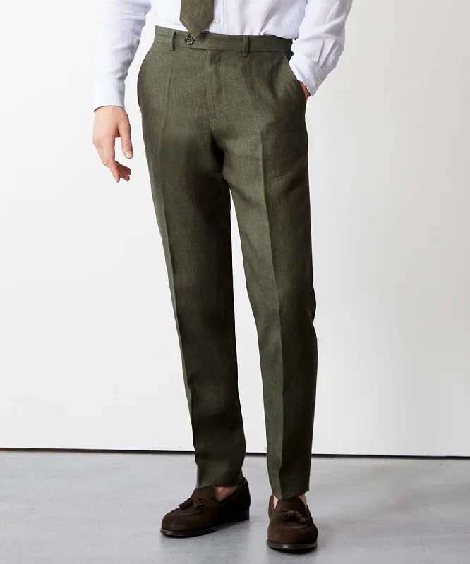 Italian Linen Sutton Trouser Trousers practical easy-care