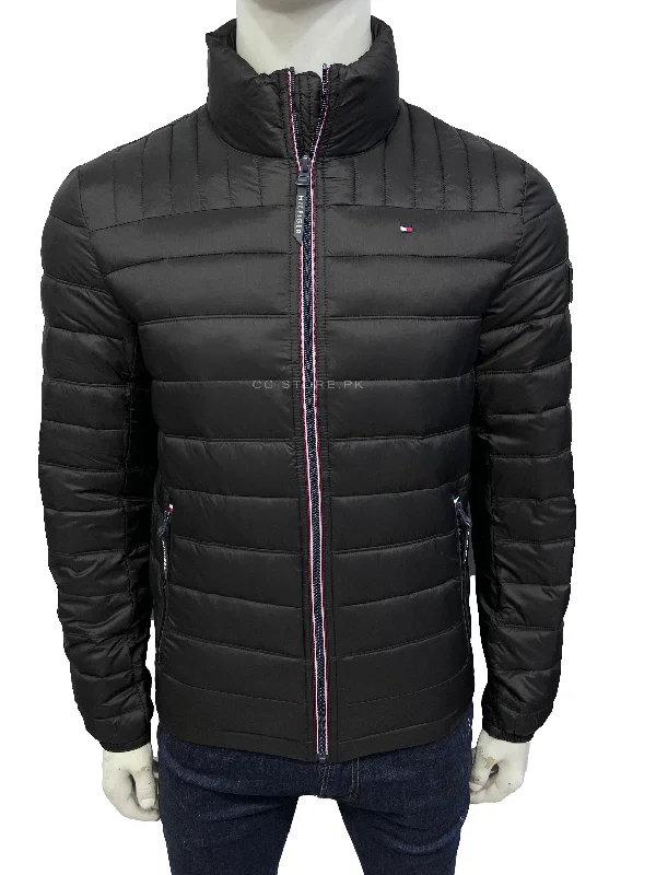 TH Packable Collar Logo Black Puffer Jacket Lace Jacket Ribbed Jacket Sequined Jacket TH Packable Collar Logo Black Puffer Jacket Lace Jacket Ribbed Jacket Sequined Jacket