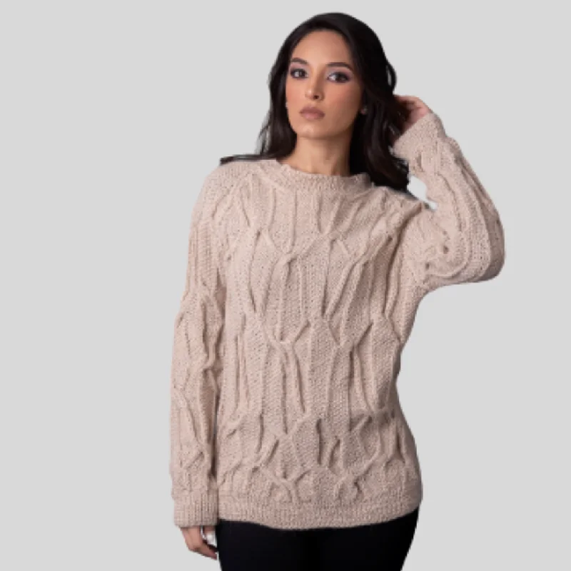 Ana Cable Knit Sweater Fleece Sweater Nylon Polyester