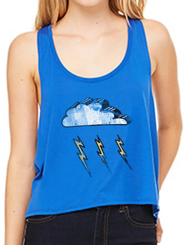 P WITTE Stormy Royal Blue Crop Tank lime green tank