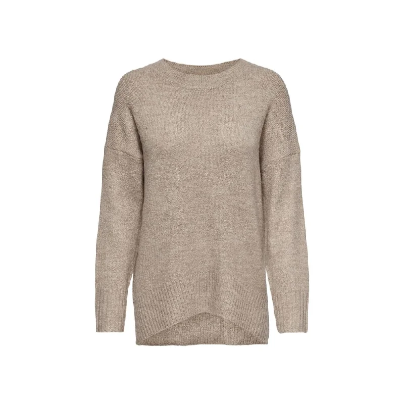 Only Beige Acrylic Sweater Slim Fit Regular Fit Oversized