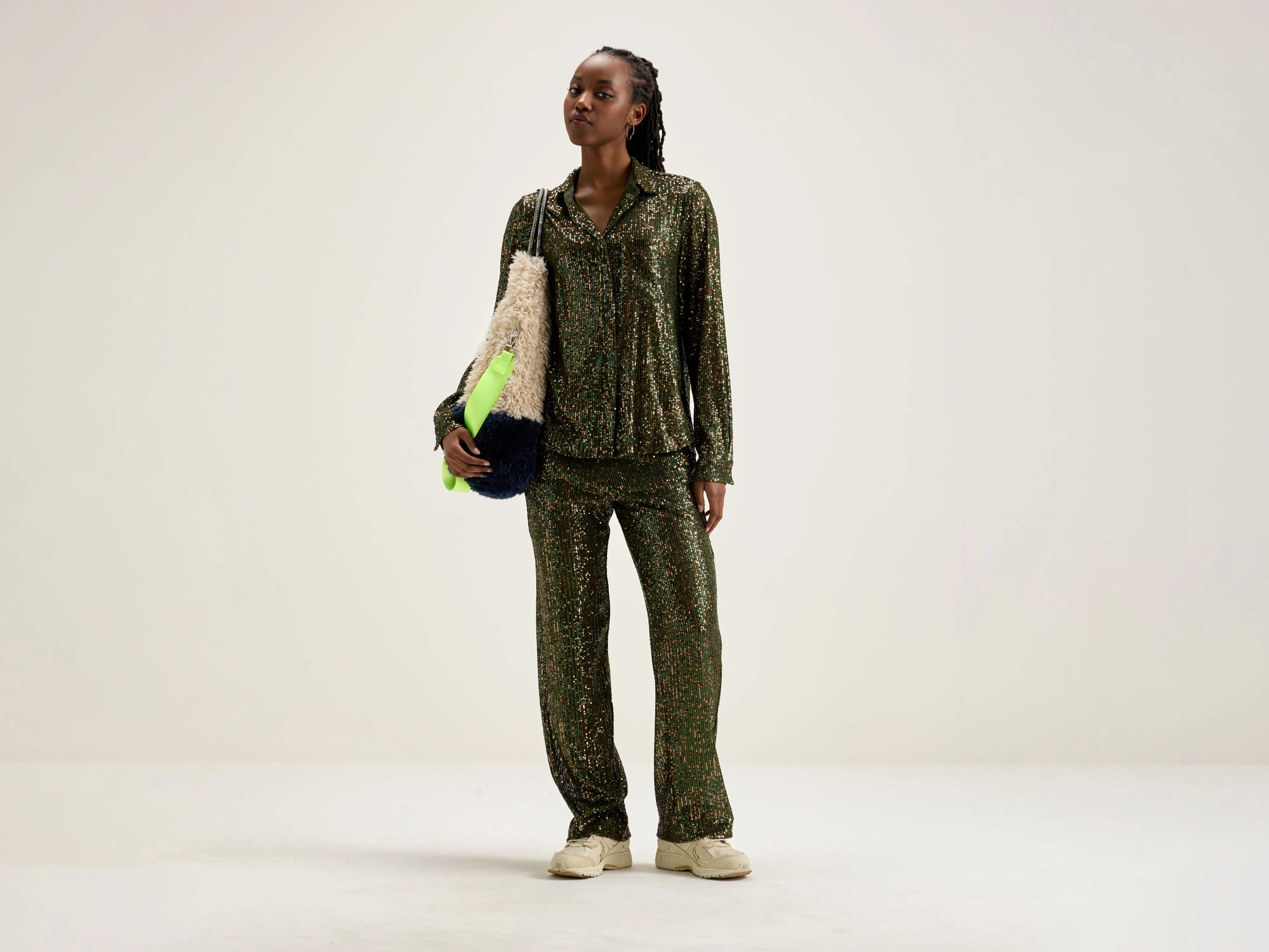 Vanda loose trousers (242 / W / MOSS) Trousers Harem Relaxed Fit
