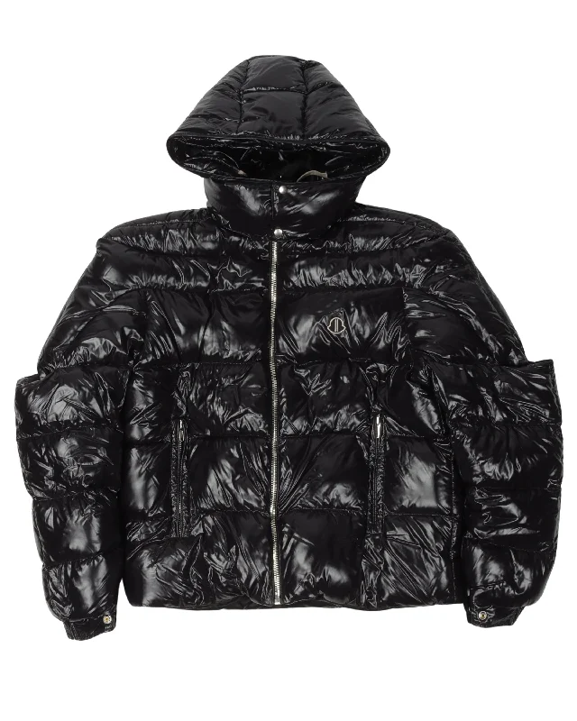 Rick Owens Maya 70 Down Jacket Chenille Fabric Brocade Fabric Lace Fabric