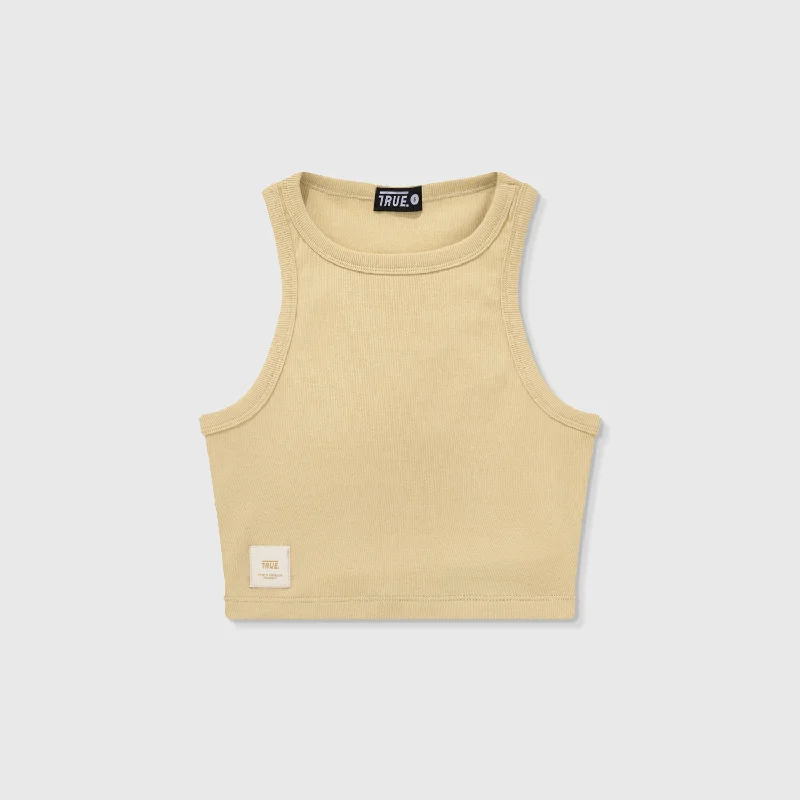 Tank Top En Rib - Camel ribbed tank top