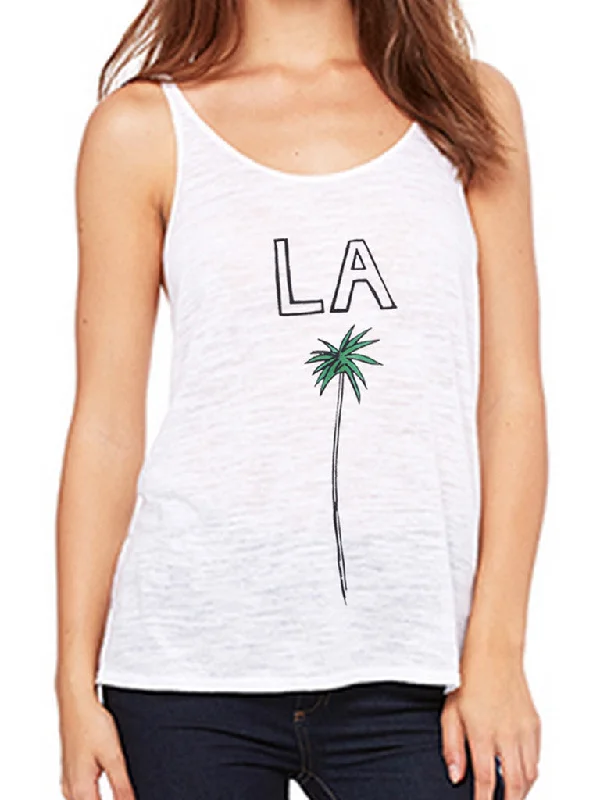 P WITTE-  LA PALM Slub White Tank cherry red tank