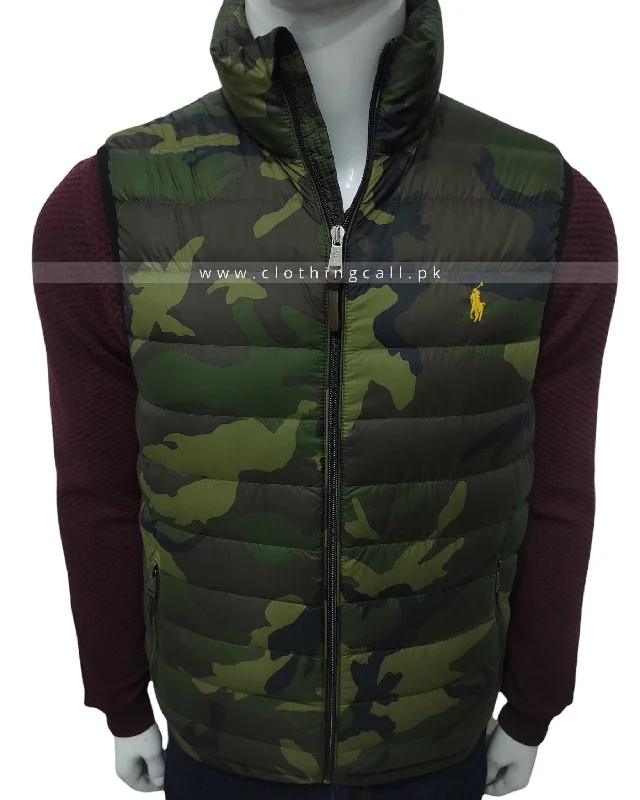 RL Camouflage Packable Sleeveless Puffer Jacket Satin Fabric Silk Fabric Chiffon Fabric RL Camouflage Packable Sleeveless Puffer Jacket Satin Fabric Silk Fabric Chiffon Fabric