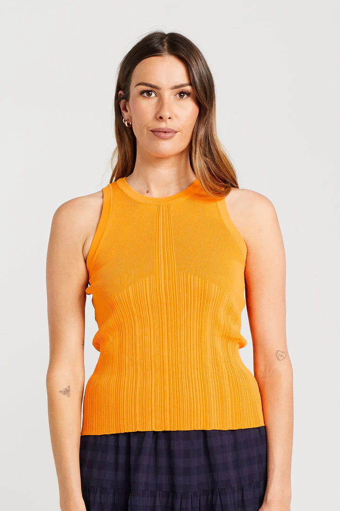 Reva Tank-Tangerine cherry red tank
