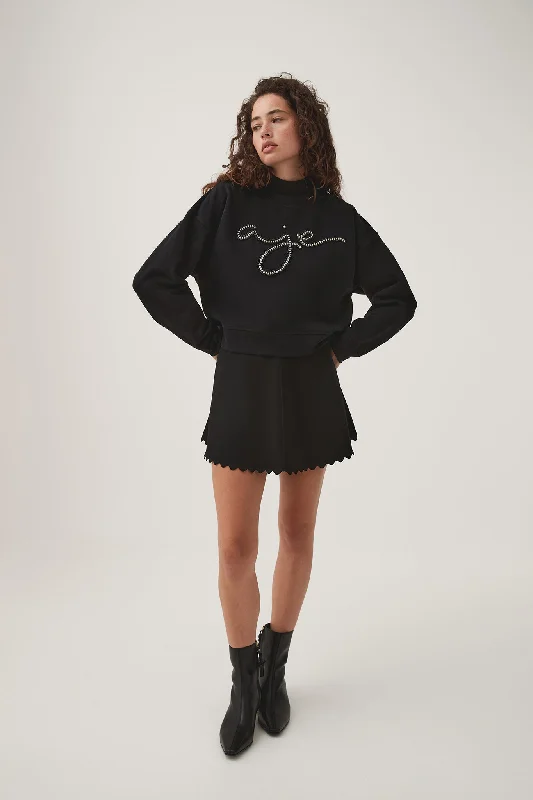 Mythology Pearl Logo Sweater Cashmere Blend Cotton Blend Poly Blend