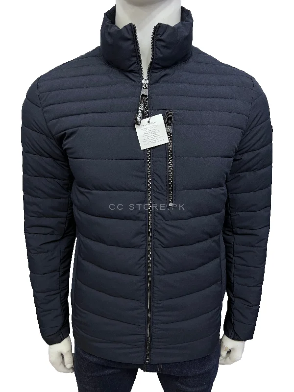 CK Navy Blue Puffer Jacket with Front Pocket Detail Insulated Jacket Fitted Jacket Loose Jacket CK Navy Blue Puffer Jacket with Front Pocket Detail Insulated Jacket Fitted Jacket Loose Jacket