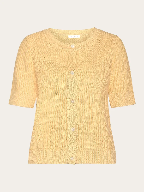 Short sleeve knitted cardigan - OCS/Vegan - Impala Beaded Cardigan Sequined Faux Fur