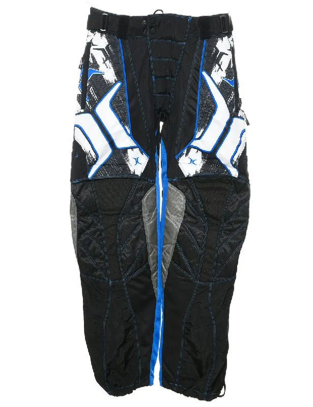 Black Tapered Fit Ski Trousers - W26 L30 Trousers Mesh Breathable