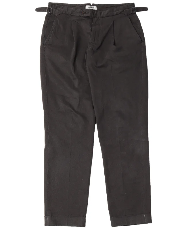 Pleated Trousers Trousers Formal Black