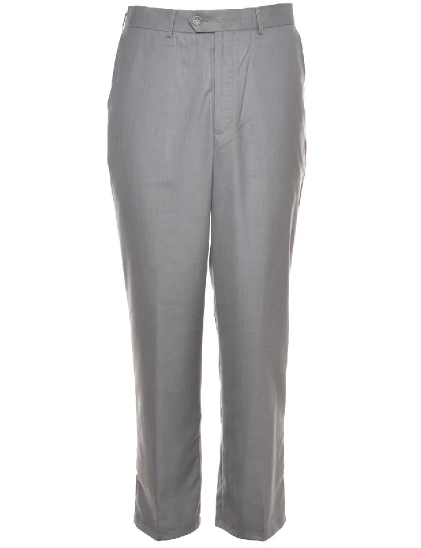 Beyond Retro Reworked Lewis Cropped Smart Trousers - W32 High Waist Slim Fit Ankle Length Beyond Retro Reworked Lewis Cropped Smart Trousers - W32 High Waist Slim Fit Ankle Length