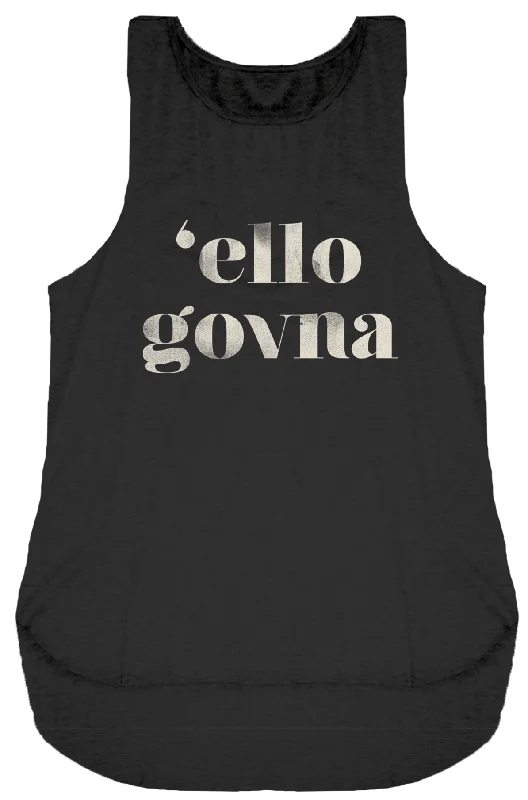 4th & Rose 'Ello Govna Scoop Black Muscle Tank breathable tank top