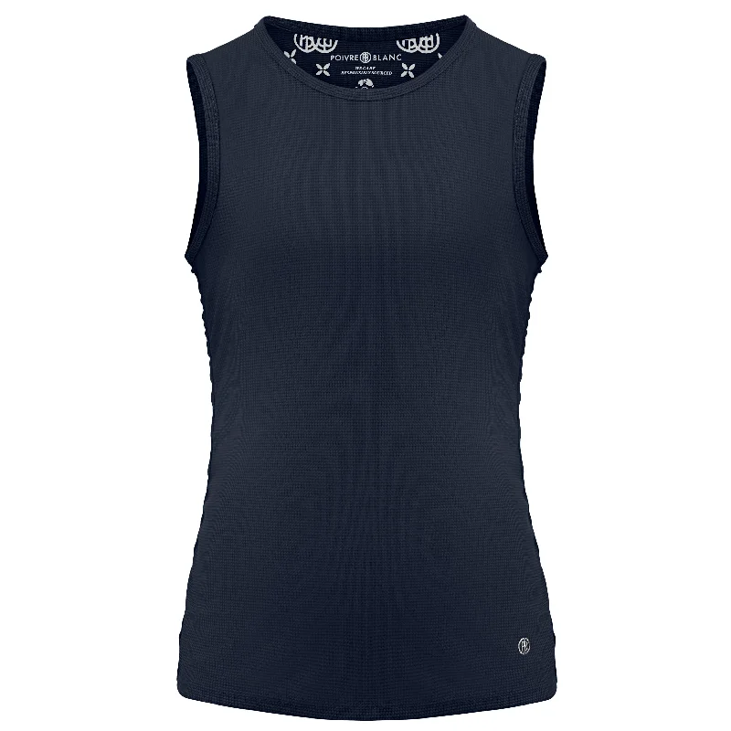 Ladies Poivre Blanc Tank Top (Oxford Blue) bronze tank top