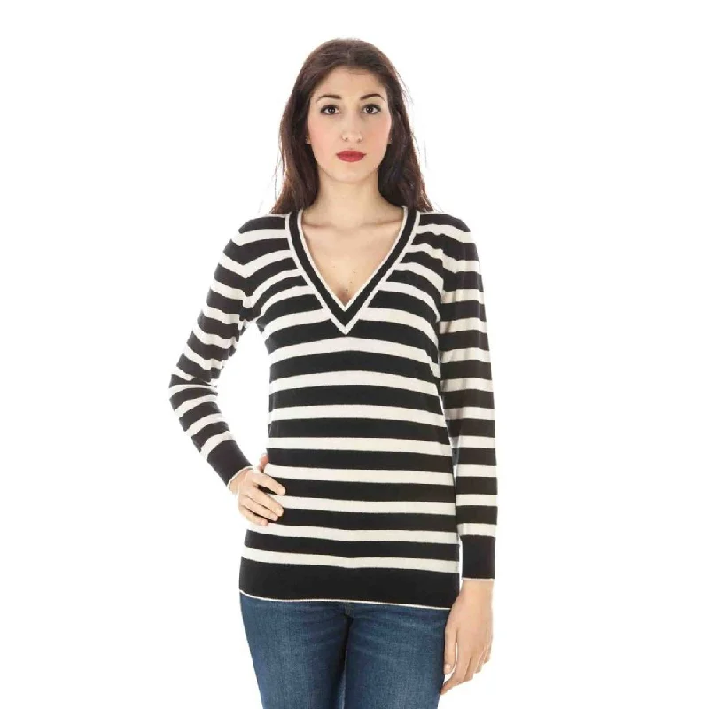 Fred Perry Black Wool Sweater Handmade Hand-knitted Hand-woven