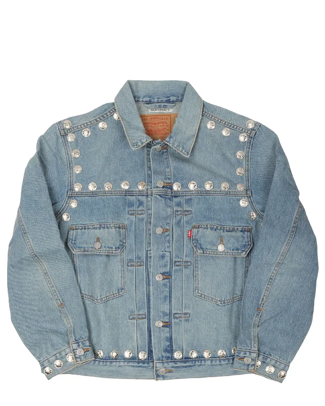 Levi's Type 2 Our Legacy Metal Embellished Jacket Appliqued Jacket Beaded Jacket Sequined Jacket Levi's Type 2 Our Legacy Metal Embellished Jacket Appliqued Jacket Beaded Jacket Sequined Jacket