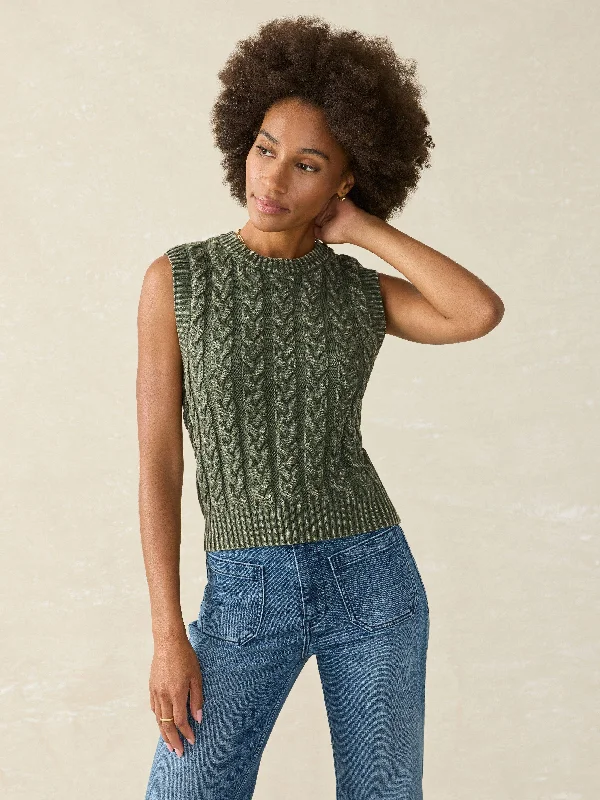 Sunwashed Sweater Vest - Beetle Tailored Straight A-Line