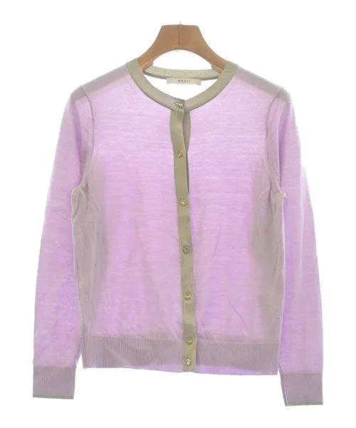 ANAYI Cardigans Solid Color Striped Floral Print
