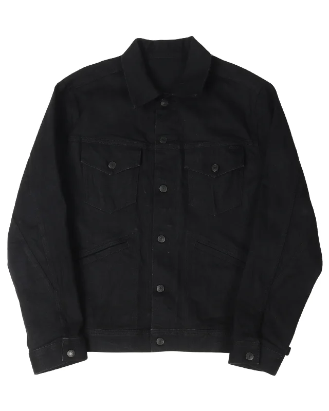Selvedge Denim Trucker Jacket Insulated Jacket Fitted Jacket Loose Jacket
