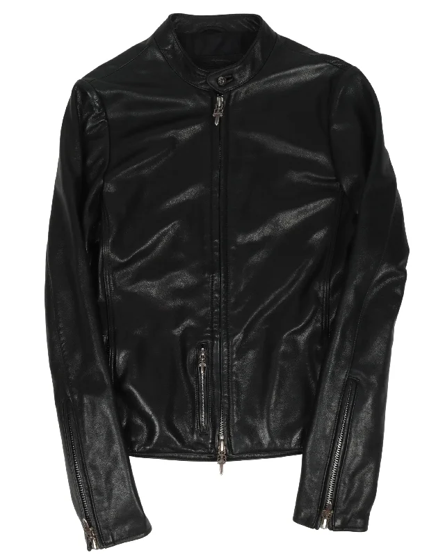 Leather Riding Jacket Anorak Shell Jacket Lightweight Jacket