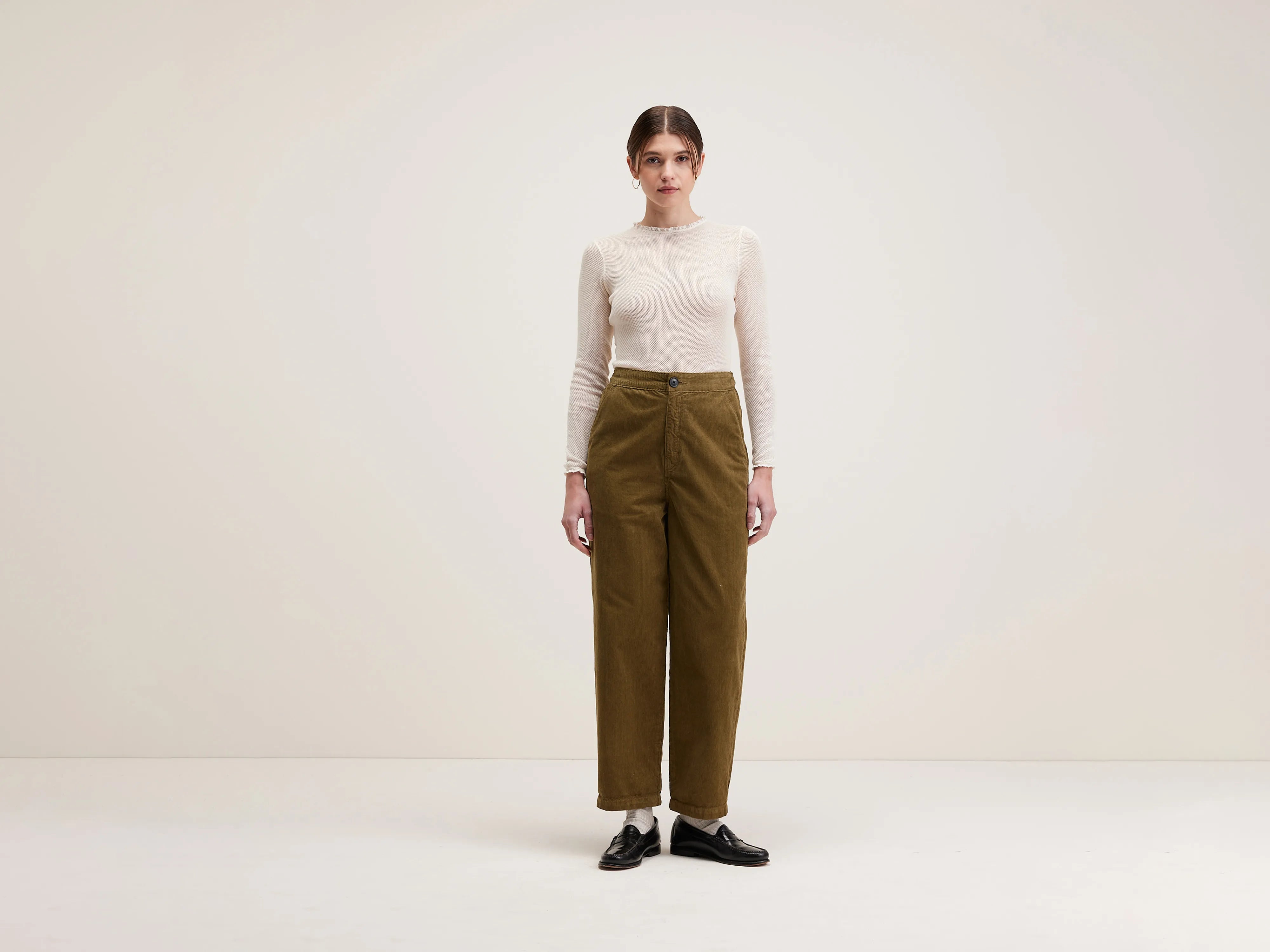 Pasop relaxed trousers (242 / W / MILITARY) Trousers Low Rise Relaxed