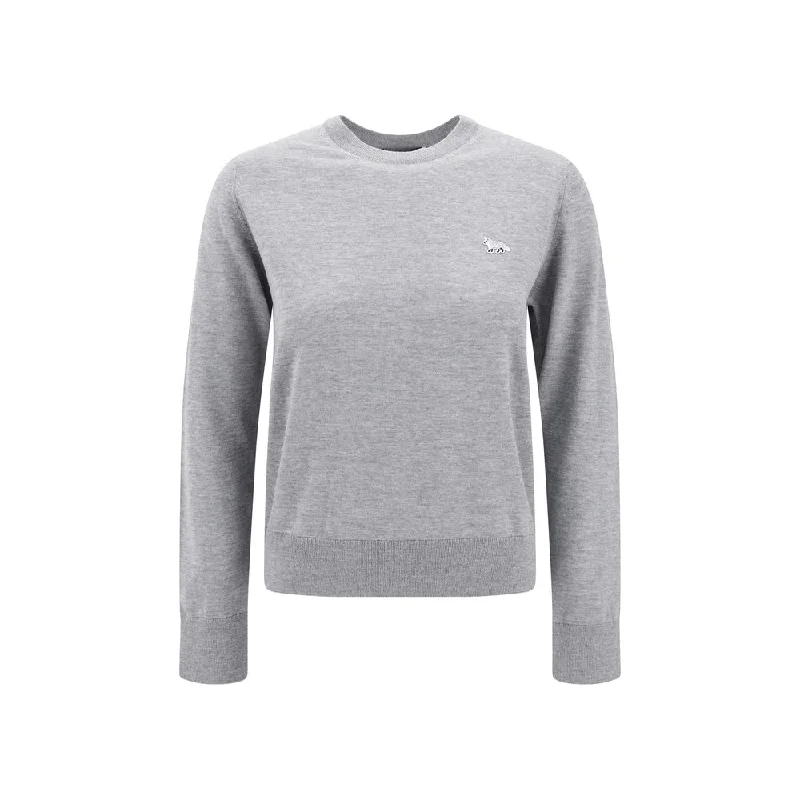 Maison Kitsuné Baby Fox  Sweater Satin Blend Silk Blend Wool Blend